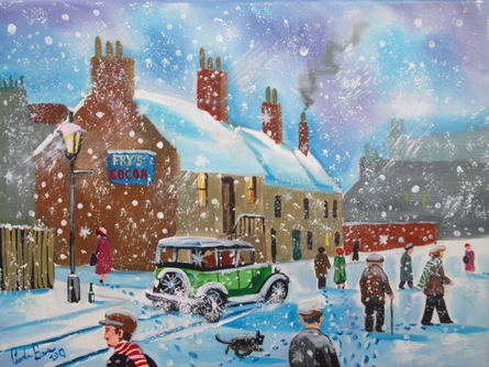 village winter scene